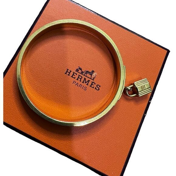 Authentic Hermès Kelly Designer Bangle Bracelet Green - Picture 5 of 11